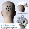 Más caliente USB recargable 6 cuchillas 6d Rotary Bald Head Head Shaver